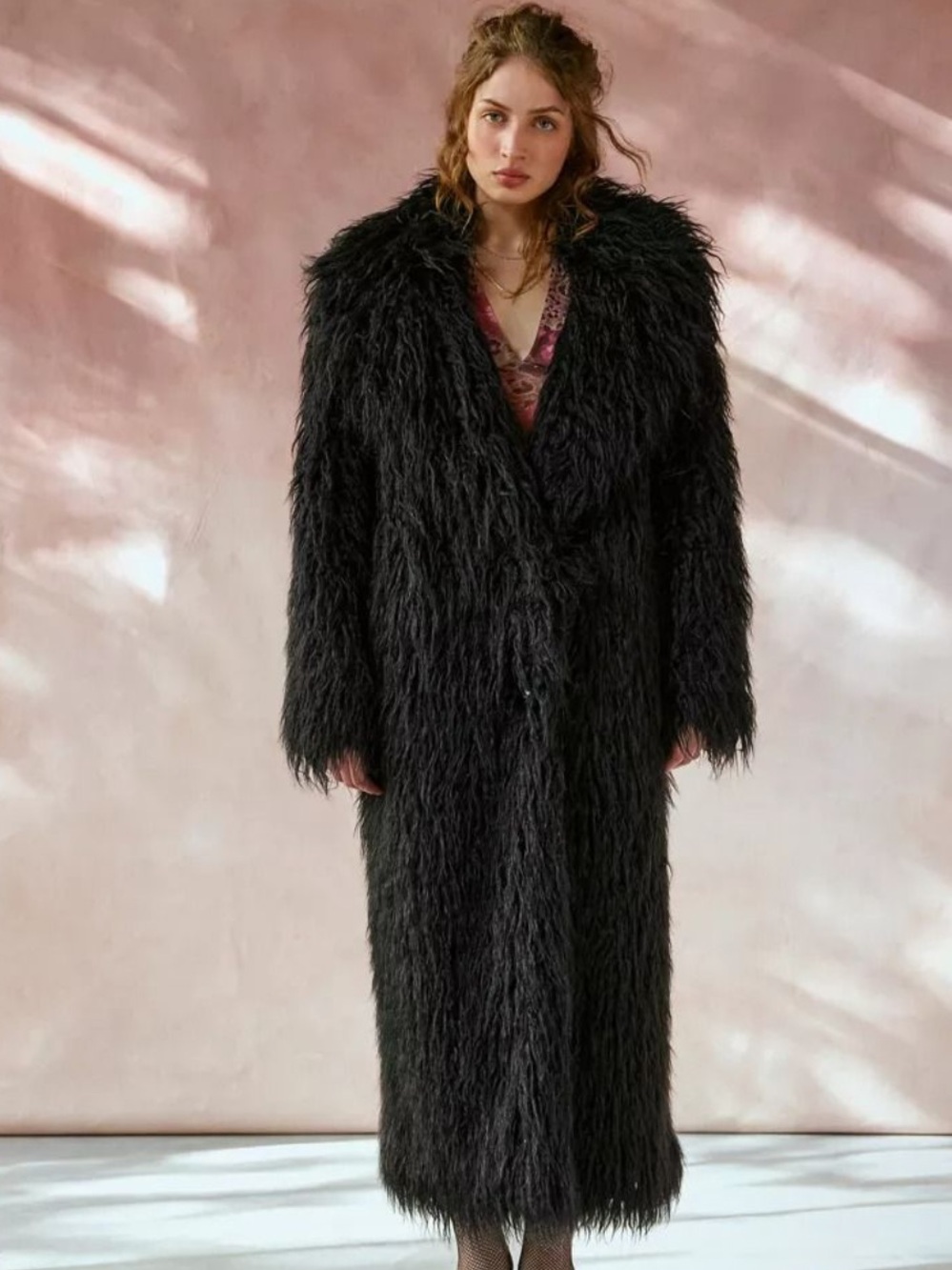 Black fur jacket